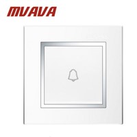 MVAVA Push Bottom Home Office Hotel Gate Doorbell Wall Switch White 220V One Gang Door Bell Switch