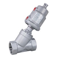 Threaded Pneumatic Angle Seat Valve with Stainless Steel Actuator