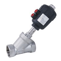 Single Acting Threaded Pneumatic Angle Seat Valve with PPS Actuator