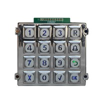 B660 4x4 16 Keys Matrix Backlight Metal Keypad for Access Control