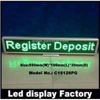 High Quality Factory Price C16128G Green LED Message Display