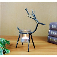 Reindeer Shaped Metal Candle Holder for Christmas Decoration