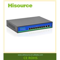 Hisource Manufacturer Brand OEM ODM Neutral Packing 8 Port Poe Switch