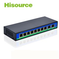Long Distance 250meters 10/100Mbps 8 Port PoE Switch 48V for IP Camera / VOIP Phone / Wireless AP