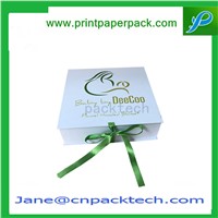 Customized Printing Art Paper Fancy Ribbon Magnetic Box Wedding Favor Gift Packaging Box