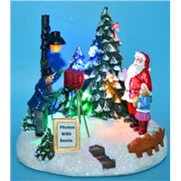 5"LED Photos with Santa; with Christmas Tree for Christmas Party Decoration Christmas Gift