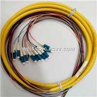 Fiber Optic Distribution 12 Cores Fibers with LC UPC Connectors