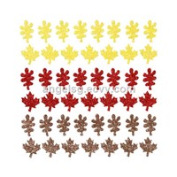 Maple Leaft Color Glitter Stickers