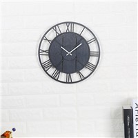Creative Round Shape European Style Wood Wall Clock