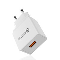 EU 2 Round Pins QC3.0 Quick Charger Phone USB Wall Charger Universal USB Power Adapter