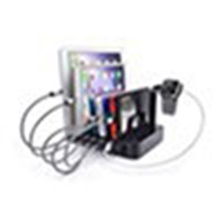 Portable Fast Phone Charger, 6 Port Multi USB3.0/5V Desktop Changing Station Stand with US-Plug for Cell Phone