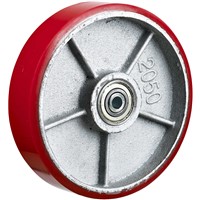 Truck Wheel Cast Iron Core PU Plastic 6 Inches Single Wheels