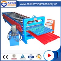 Colored Steel Double Deck Steel Roofing Tiles Cold Forming Machine