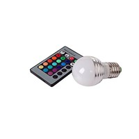 Portable 3W LED Bulb, RGB Color Changing LED Lamp Dimmable with Remote for Household