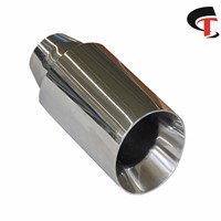 High Performance Auto Stainless Steel Mirror Polished Universal Exhaust Muffler Tip ID2.25'' OD3.5&amp;quot;