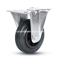 Black Rubber Light Industrial Caster with Plastic Center