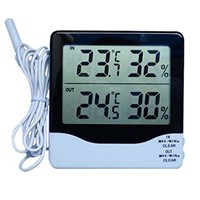 Digital Thermometer Hygrometer Humidity&Big Industrial LCD Digital Indoor Outdoor Temperature & Humidity Meter