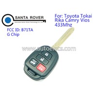 Good Use Toyota TOKAI RIKA Camry Vios Keyless Entry Remote Key 4 Button G Chip 433Mhz