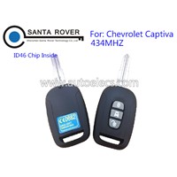 Best Price Chevrolet Captiva 3 Button Remote Key 434Mhz ID46 Chip