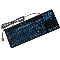 Washable Full Keys Industrial Keyboard LED Backlight Build In Mouse Touchpad Whole Seal