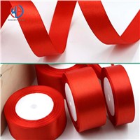 Wholesale 100% Polyester Red Satin Ribbon