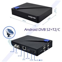 NEW!!! Magicsee C300 Android DVB-T-C-S2 TV Box with Triple Tuner ISDBT Digital Satellite 4k Andriod Decoder Amlogic S90