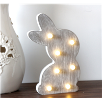 Customized LED Wooden Bunny Night Light for Kids Bedroom