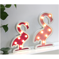 Customized Flamingo LED Wooden Animal Night Lighting