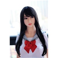 168cm Black Long Curly Hair Black Eyes Big Breast Slim Waist Long Legs Japanese Student Cosplay Life-Size Sex Doll