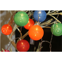 Colorful Cotton Ball LED Decorative Christmas String Light