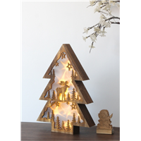 2017 Cheap Deer Wooden LED Decorative Standing Christmas Tree Light