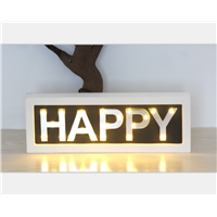 Customized Advertising Sign Party & Wedding Decoration Wooden LED Letter Light Box