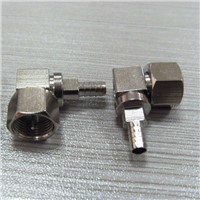 Right Angle F RF Coaxial Connector for Cable
