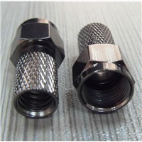 Straight F RF Coaxial Connector with Cable