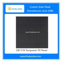 1W 5.5V Sunpower PV Panel 80x80x1.8mm
