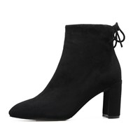 2017 New Style Women's Suede Leather Block Heel Boots