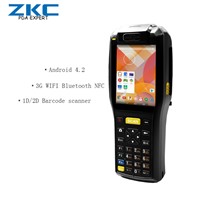 3.5 Inch Android Wireless Barcode Scanner with Printer, Handheld PDA, Mobile Data Terminal ZKC3505