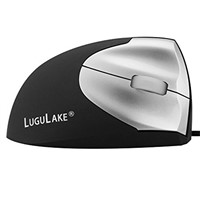 LuguLake Black Vertical Ergonomic Mouse Optical Wired Mice