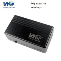 CE Approved 12V Battery UPS Power for CCTV Camera System, Black 12v 2a 6000mAh Portable Mini UPS Power Supply 44.4wh