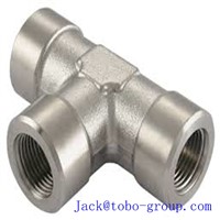 Forged Stainless Steel Equal Threaded Tee ASTM A403/A403M WP316H 3/2'' SCH80 ANSI B16.11