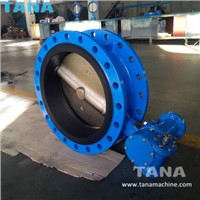 Cast Iron Double Flange Concentric Rubber Seal Butterfly Valve Dn250 Pn16