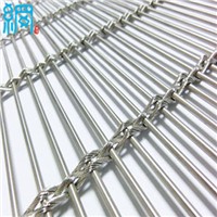 Architectural Woven Metal Wire Mesh Facades-Barrette Weave/Cable Mesh System
