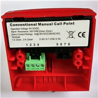DC24V 2-Wire Conventional Manual Call Point Fire Alarm Button Break Glass for Fire Alarm System