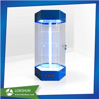 Lockable Acrylic Display Cabinet with LED Light, High Quality Acrylic Showcase with Locks