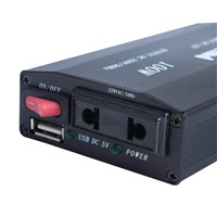 100W Thin Quiet DC to AC Modified Sine Wave Car Power Inverter with USB American Socket