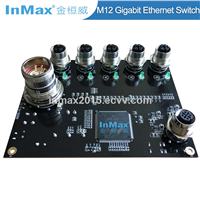 EN50155 EN505A 110V 10000M M12 5 Port Gigabit Car Industrial Ethernet Switch
