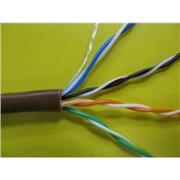 LAN Cable with 4 Pairs CAT5E or CAT6, Al-Foil Screen & Braid (STP)