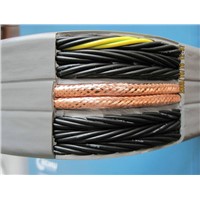 Bare Copper Shielded Flat Traveling Cable for Elevator TVVBP TVVBPG 24*0.75+2*2P*0.75