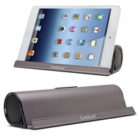 LuguLake Portable Speaker with Stand, 6W Dual-Driver for Calls for iPhone, iPod, iPad, Samsung, Echo, LG &amp;amp; Others
