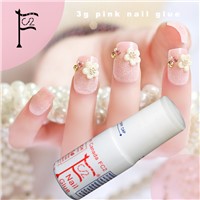 3G Pink Nail Glue Cyanoacrylate Nail Art for Stick Fake/Artificia Lnail